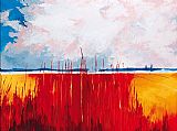 Horizon Canvas Paintings - Far Horizon by Candice Tait